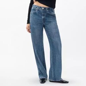 rag & bone Women's Wide Leg Miramar Jeans in Medium Blue